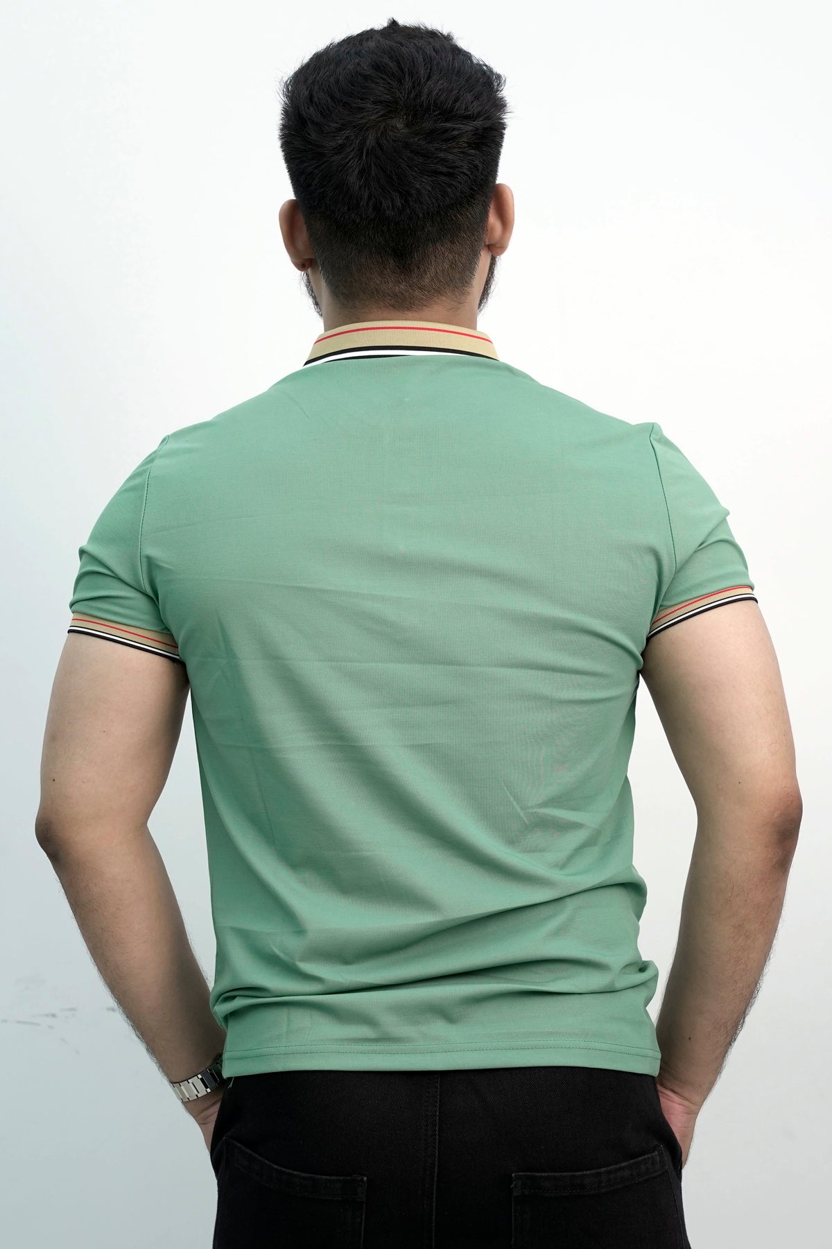 Beatific Button Teal Polo Shirt PS-0329