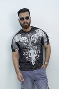 Dual Skull Black T-Shirt TS-2236