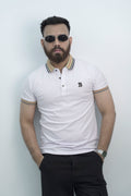 Beatific Button White Polo Shirt PS-0327