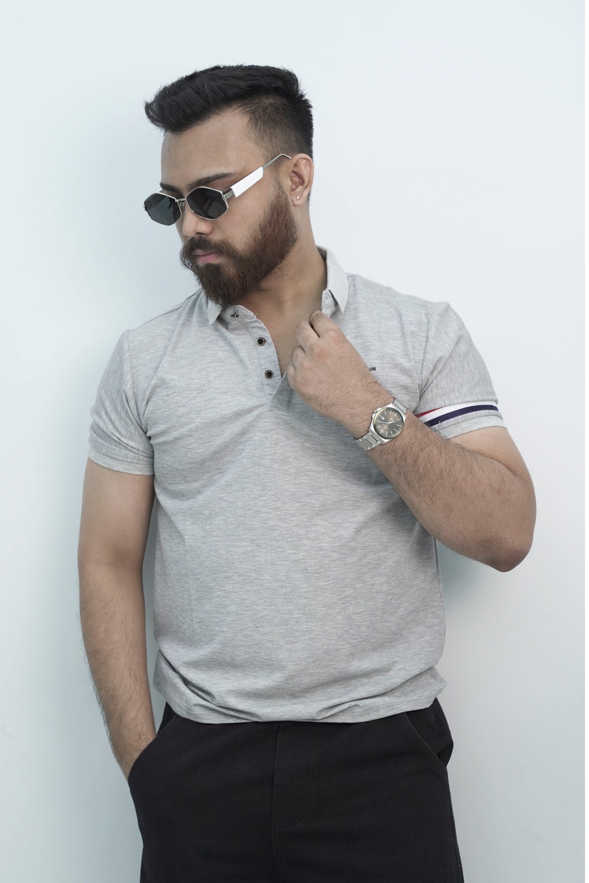 Thobes Button Ash Polo Shirt PS-0324