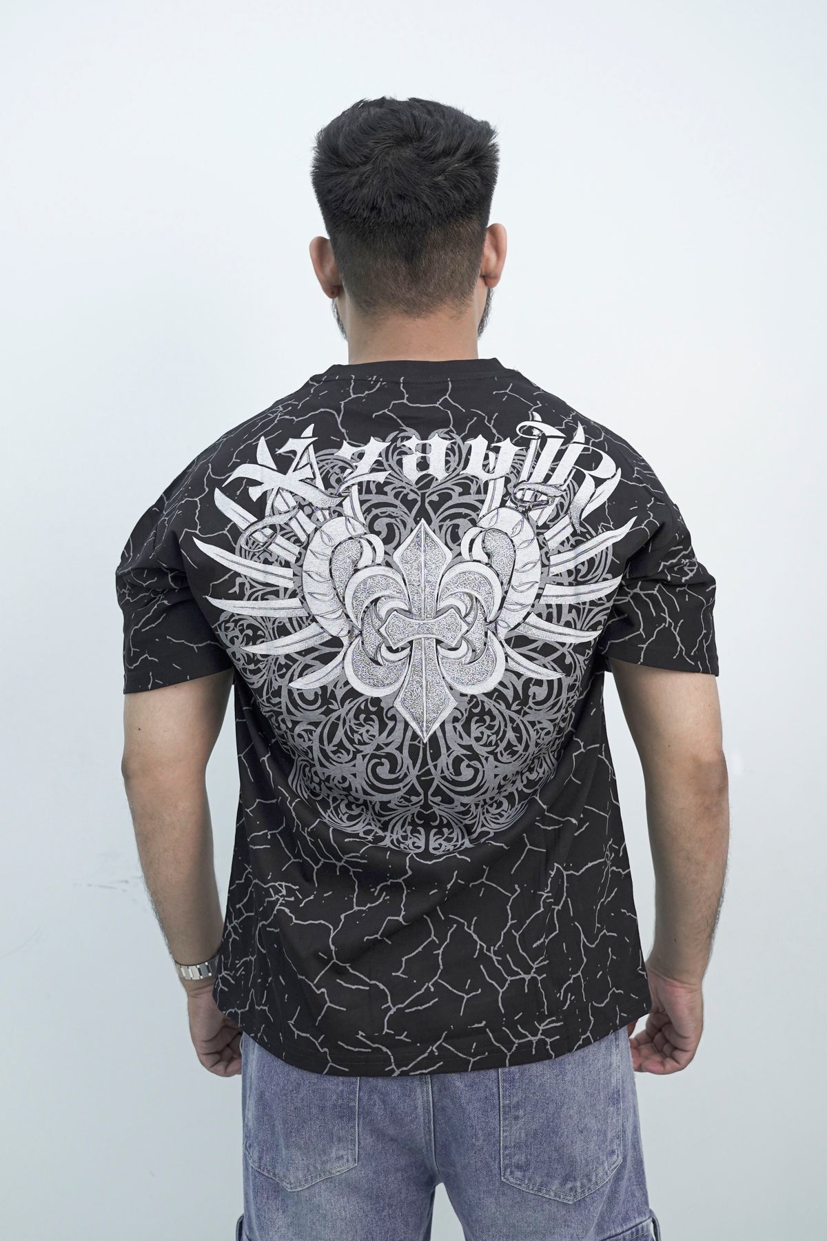 Dual Skull Black T-Shirt TS-2236