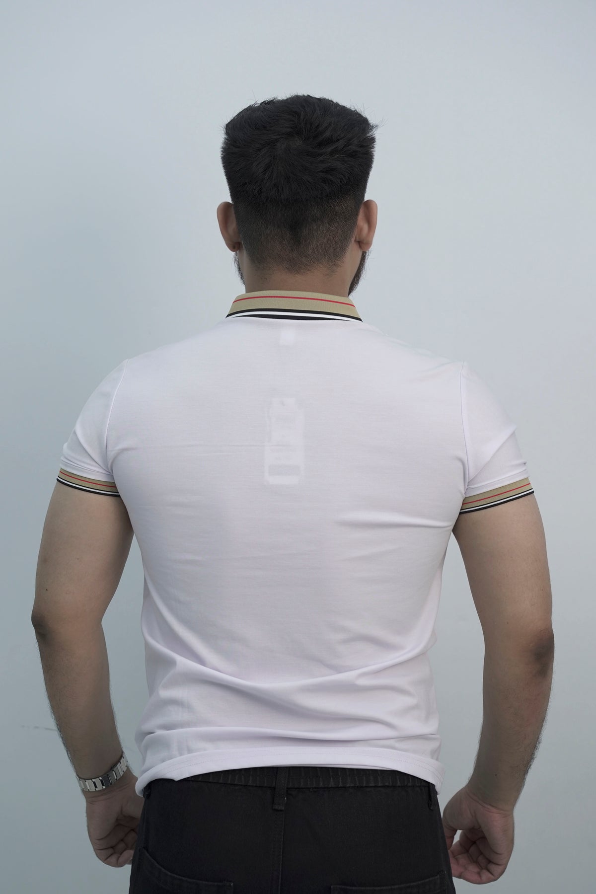 Beatific Button White Polo Shirt PS-0327